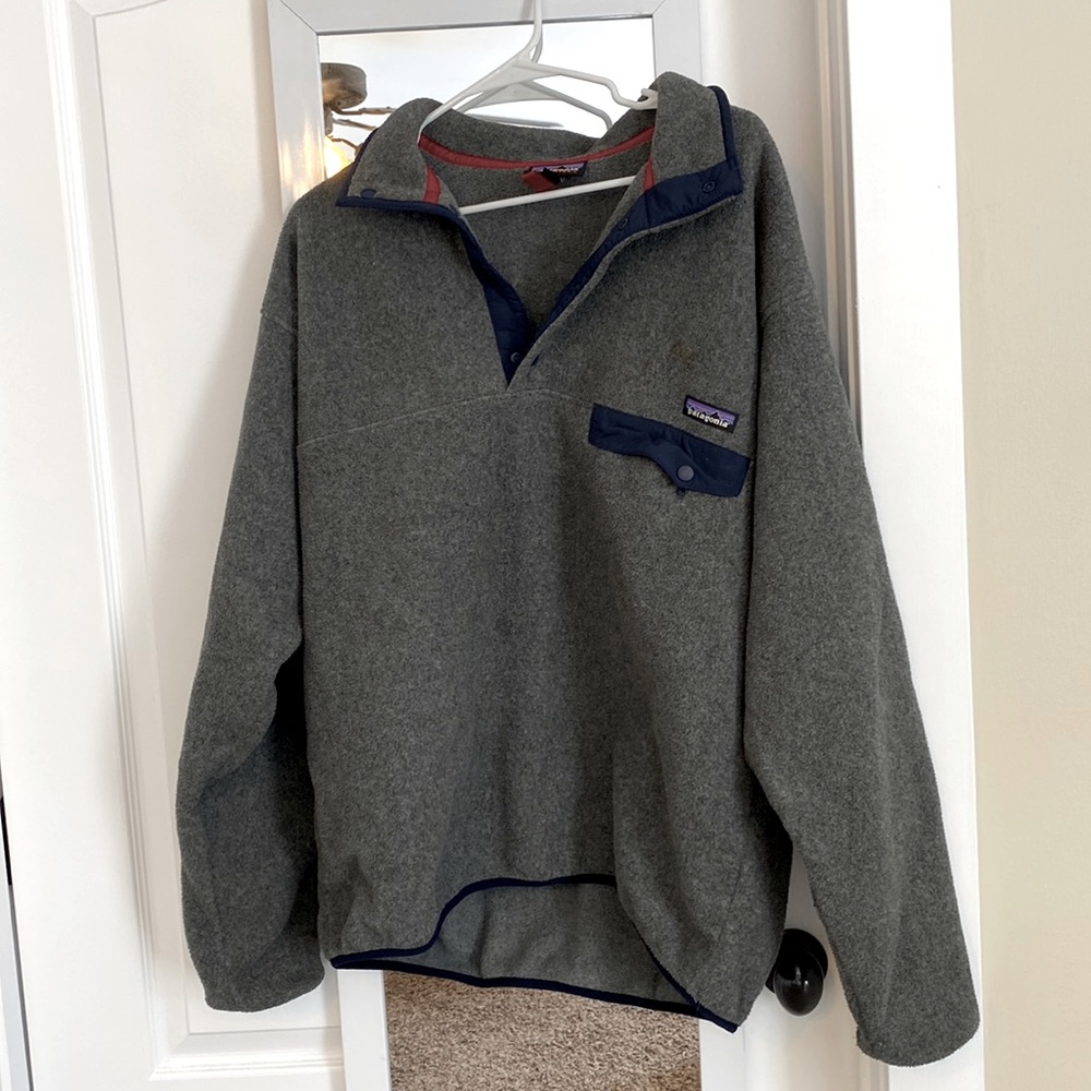 Grey Patagonia Synchilla Pullover- Womens L